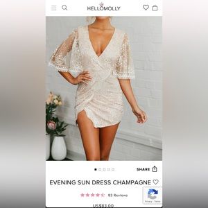 EVENING SUN DRESS CHAMPAGNE